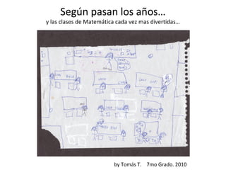 Según pasan los años…
y las clases de Matemática cada vez mas divertidas…
by Tomás T. 7mo Grado. 2010