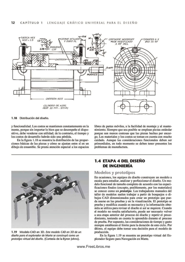 Dibujo técnico con graficas de ingenieria,