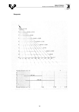 DIBUJO TÉCNICO
Acceso a la Universidad: mayores de 25 años
12
Respuesta:
 