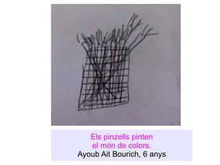 Els pinzells pinten el món de colors. Ayoub Ait Bourich, 6 anys 