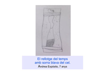 El rellotge del temps amb sorra blava del cel. A ndrea Expósito, 7 anys 