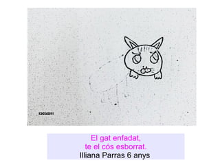 El gat enfadat, te el cós esborrat. Illiana Parras 6 anys  