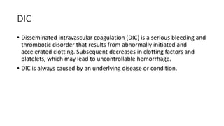 Comprehensive Overview of Disseminated Intravascular Coagulopathy (DIC ...
