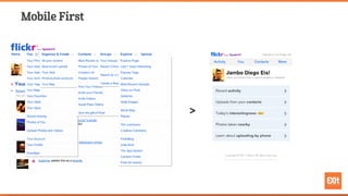 Mobile First
>
O que é mais
importante?
 