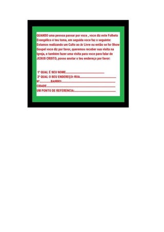 Dica de evangelismo nº 28