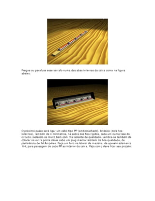 6mR DV EDPEROLQDV TXH ID]HP R DFDEDPHQWR
QD SDUWH VXSHULRU GR SDOFR QmR SHUPLWLQGR TXH VHMDP YLVtYHLV SDUD D
SODWpLD DV YDUDV GH OX] H GHPDLV HTXLSDPHQWRV 
Pois bem, são essas gracinhas que também nos auxiliam no momento de recortar uma
luz, principalmente as contra-luzes, quando essas teimam em ofuscar os olhos do
público, ou por outros motivos estéticos, tal como a definição de uma área luminosa
simétrica sobre o palco através de um recorte da luz.
Abaixo temos um exemplo de um contra-luz vermelho que se espalha pelo palco,
podendo inclusive afuscar a platéia:
Agora, a mesma luz, porém com um recorte feito por uma bambolina no contra-luz
vermelho:
 