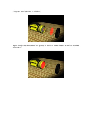 Coloque agora a chapa recortada e fixada no porta-filtros no equipamento:
 