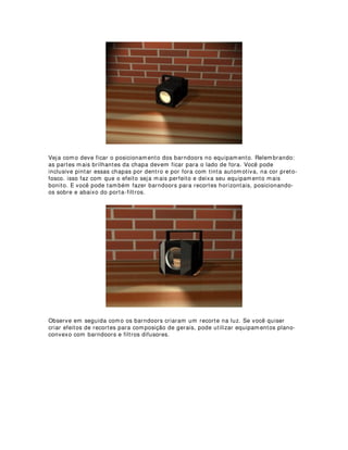 Luzes coloridas sobre superfícies pigmentadas criam terceiros cromatismos. Com isso é
possível criar diferentes ambientes e climas psicológicos através das mudanças
cromáticas sobre os cenários. O estudo da pigmentação e textura cenográfica permite
aos designers de iluminação auferir os cromatismos resultantes dessas misturas entre
sistemas aditivo e subtrativo da cor (1). Quando não existe levantamento apropriado
das qualidades cromáticas dos cenários, figurinos, etc, ou seja, dos elementos das
cenas, a iluminação pode matar o produto final, desviar as cores propostas para tons
que não sejam apropriados para sugerir determinados nuances psicológicos, simbólicos
ou expressivos.
Essa matéria que é a luz, tem comportamentos diferentes das tintas utilizadas pelos
pintores, ou seja, dos pigmentos. No palco, as estruturas, cenários, figurinos,
acessórios, elementos, atores e atrizes, suas maquiagens, etc, formam o suporte no
qual essa outra tinta é aplicada por esses outros pincéis. Quando nesses suportes
são utilizadas pigmentações com variação do branco, a luz colorida tinge-os, como nos
suportes da pintura, cujo acabamento será o da pigmentação sobre a tela. Quando
esses suportes são pigmentados com variações cromáticas, ou seja, possuem
coloração, a luz surge como produtora do processo de velatura. É aí que entra o
conhecimento e experiência do artista-iluminador. Misturas veladas produzem
necessariamente terceiros cromatismos. Uma luz magenta sobre pigmentação
amarelada resulta em variações de vermelho; luzes amarelas sobre pigmentação azul
também resultarão em variações do vermelho, já uma luz vermelha sobre um fundo
ciano, escurecerá sobre maneira o objeto, tendendo-o ao cinza escuro, e assim por
diante. Isso se dá porque os sistemas aditivos e subtrativos interagem entre si
formando padrões complementares.
Atualmente os designers de iluminação podem contar com ferramentas digitais, muitas
delas gratuitas e disponibilizadas na internet, para fazer suas experiências com cores-
luz sobre cores-pigmento, ou seja: estudo prévio das resultantes (terceiros
cromatismos). Essas ferramentas facilitam bastante a escolha da cor correta sobre
determinado elemento pigmentado.
Para terminar gostaria de indicar as reuniões técnicas como importante procedimento
de interação entre profissionais de expressão visual de um espetáculo. Somente
através da interação, participação e da comunicação constantes entre esses
profissionais é possível a criação harmônica da visualidade de um espetáculo.
(1) O sistema aditivo é aquele da cor-luz cujos matizes primários são: azul, verde e vermelho (também conhecido
com RGB - Red, Green, Blue).
O sistema subtrativo é aquele da cor-pigmento cujos matizes primários são: ciano, magenta e amarelo com inclusão
do preto-carvão para equilíbrio de saturação e luminosidade. Também conhecido com CMYK (Ciano Magenta, Yellow
and Black).
 