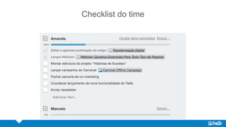 Checklist do time
 