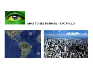 WHAT TO SEE IN BRAZIL - SÃO PAULO 
 
