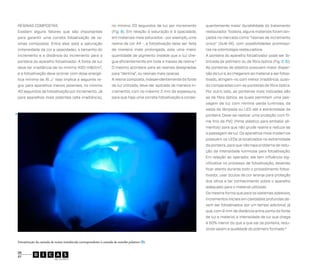 Resinas compostas

no mínimo 20 segundos de luz por incremento

quentemente maior durabilidade do tratamento

Existem alguns fatores que são importantes

(Fig. B). Em relação à saturação e à opacidade,

restaurador. Todavia, alguns materiais foram lan-

para garantir uma correta fotoativação de re-

em materiais mais saturados - por exemplo, uma

çados no mercado como “resinas de incremento

sinas compostas. Entre eles está a saturação

resina de cor A4 -, a fotoativação deve ser feita

único” (bulk-fill), com possibilidades promisso-

(intensidade da cor e opacidade), o tamanho do

de maneira mais prolongada, pois uma maior

ras na odontologia restauradora.

incremento e a distância do incremento para a

quantidade de pigmento impede que a luz che-

A ponteira do aparelho fotoativador pode ser fa-

ponteira do aparelho fotoativador. A fonte de luz

5

gue eficientemente em toda a massa de resina.

bricada de polímero ou de fibra óptica (Fig. C-D).

deve ter irradiância de no mínimo 400 mW/cm ,

O mesmo acontece para as resinas designadas

As ponteiras de plástico possuem maior disper-

e a fotoativação deve ocorrer com dose energé-

para “dentina”, ou resinas mais opacas.

são de luz e, ao chegarem ao material a ser fotoa-

2

tica mínima de 16 J. Isso implica a seguinte re-

A resina composta, independentemente da fonte

tivado, atingem-no com menor irradiância, quan-

gra: para aparelhos menos potentes, no mínimo

de luz utilizada, deve ser aplicada de maneira in-

do comparadas com as ponteiras de fibra óptica.

40 segundos de fotoativação por incremento. Já

cremental, com no máximo 2 mm de espessura,

Por outro lado, as ponteiras mais indicadas são

para aparelhos mais potentes (alta irradiância),

para que haja uma correta fotoativação e conse-

as de fibra óptica, as quais permitem uma pas-

1

sagem de luz com mínima perda luminosa, da
saída da lâmpada ou LED até a extremidade da
B

ponteira. Deve-se realizar uma proteção com filme fino de PVC (filme plástico para embalar alimentos) para que não grude resina e reduza-se
a passagem de luz. Os aparelhos mais modernos
possuem os LEDs já localizados na extremidade
da ponteira, para que não haja problema de redução da intensidade luminosa para fotoativação.
Em relação ao operador, ele tem influência significativa no processo de fotoativação, devendo
ficar atento durante todo o procedimento fotoativador, usar óculos de cor laranja para proteção
dos olhos e ter conhecimento sobre o aparelho
adequado para o material utilizado.
Da mesma forma que para os sistemas adesivos,
incrementos iniciais em cavidades profundas devem ser fotoativados por um tempo adicional, já
que, com 6 mm de distância entre ponta da fonte
de luz e material, a intensidade de luz que chega
é 50% menor do que a que sai da ponteira, reduzindo assim a qualidade do polímero formado.6
Fotoativação da camada de resina translúcida correspondente à camada de esmalte palatino (B).
26
27

v.2, n.2, 2013

 