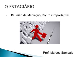  Reunião de Mediação: Pontos importantes
Prof. Marcos Sampaio
 