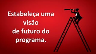 Estabeleça uma
visão
de futuro do
programa.
 