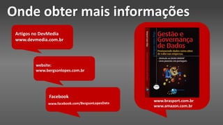 website:
www.bergsonlopes.com.br
Artigos no DevMedia
www.devmedia.com.br
Facebook
www.brasport.com.br
www.amazon.com.br
Onde obter mais informações
 