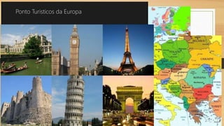 Europa
• Continente rico e industrializado – destaque para a produção de alta
tecnologia
Inglaterra, França, Alemanha e Itália – países mais ricos da Europa.
Rússia – 2º maior produtor de petróleo do mundo.
Albânia – país mais pobre.
União Europeia – bloco econômico mais forte e influente do planeta.
 