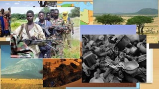 África
• Continente afetado por guerras civis, conflitos étnicos, religiosos e sócio
culturais.
• Apresenta uma rica estrutura natural e cultural, o que atrai turistas do
mundo todo.
África do Sul, Egito, Tunísia, Mauritânia e Líbia, são os países mais ricos
do continente.
Economia baseado no setor primário. Agropecuária e extração mineral
(pedras preciosas, petróleo e carvão mineral).
 