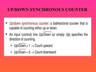 UP/DOWN SYNCHRONOUS COUNTER
 