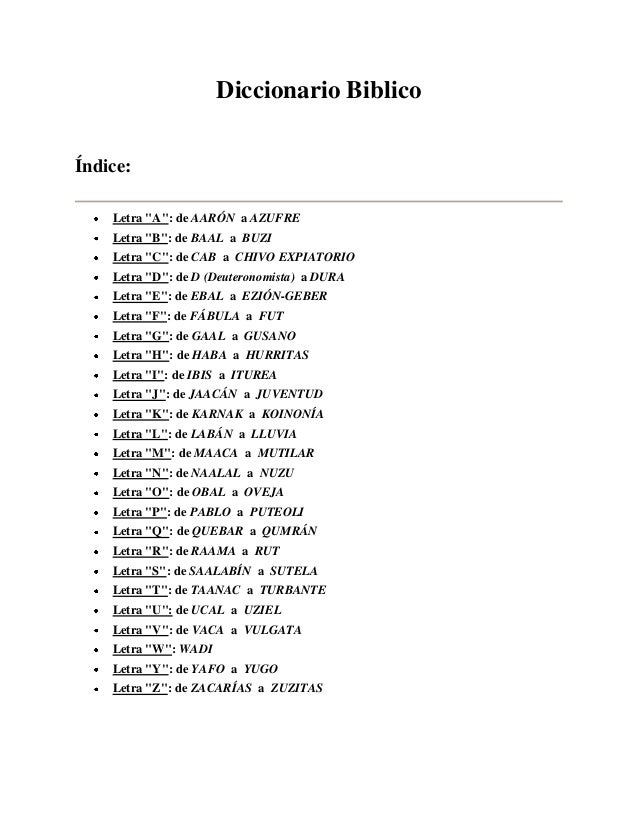 Diccionario biblico