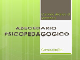 Carolina Aranda G
Sección 2




Computación
 
