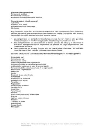 Diccionario de competencias laborales | PDF