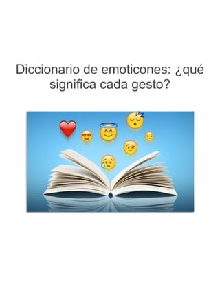 Diccionario de emoticones | PDF