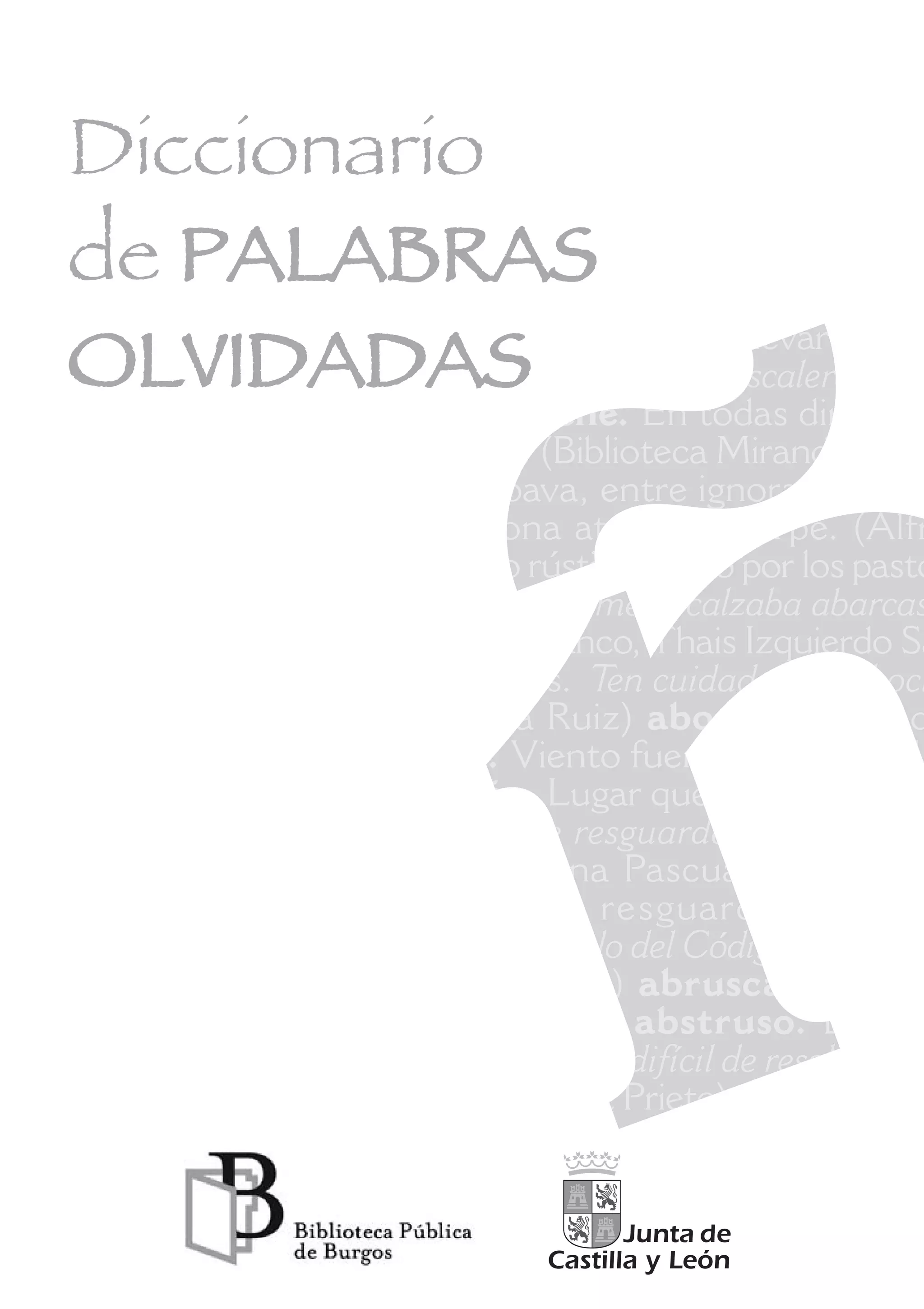 Diccionario de palabras olvidadas II | PDF