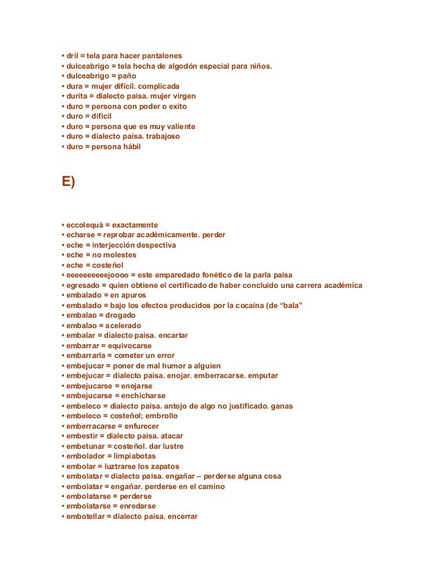 Diccionario de regionalismos de colombia