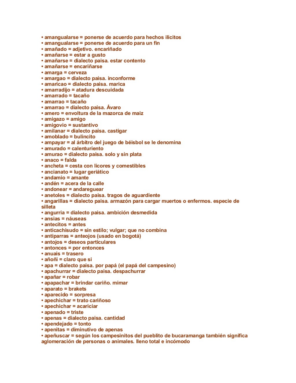 Diccionario de regionalismos de colombia