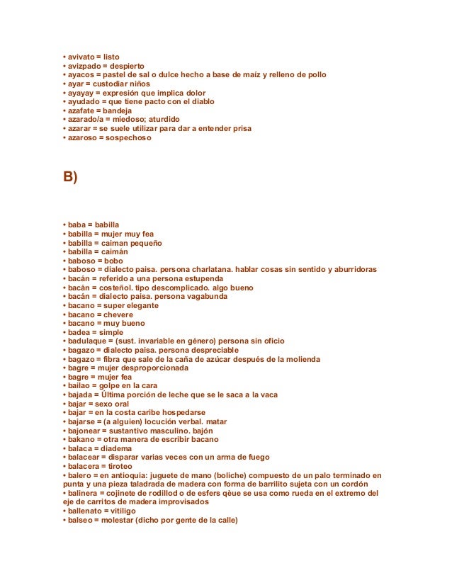 Diccionario de regionalismos de colombia
