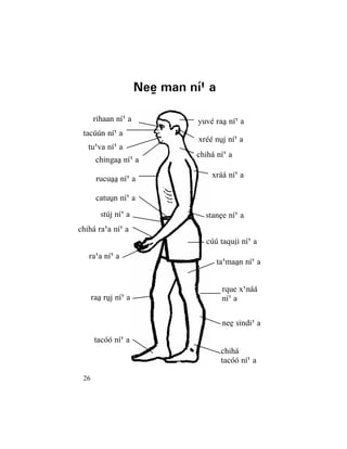 26
Neê man níß a
chihá
tacóó níß a
tacóó níß a
raâ rûj níß a
chihá raßa níß a
raßa níß a
stúj níß a
catuûn níß a
rucuââ níß a
chingaâ níß a
tußva níß a
tacúún níß a
rihaan níß a
xráá níß a
chihá níß a
xréé nûj níß a
yuvé raâ níß a
cúú taquîi níß a
stanêe níß a
rque xßnáá
níß a
taßmaân níß a
neê sindiß a
 