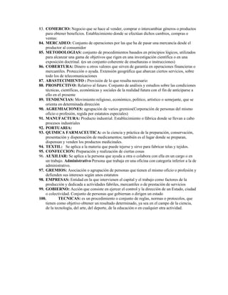 Diccionario de términos | DOCX
