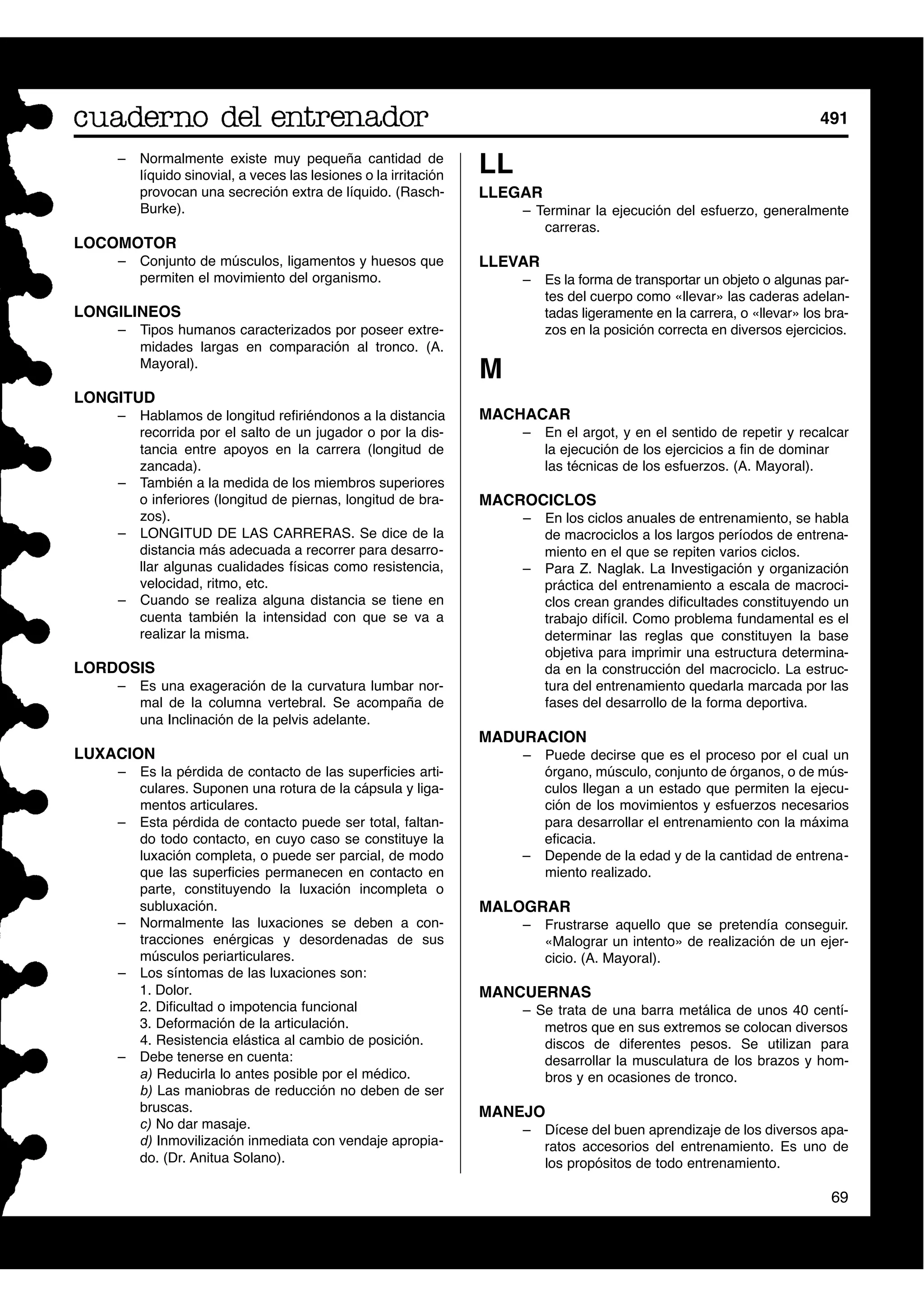 Diccionario especial de la preparación física aplicada al fútbol | PDF