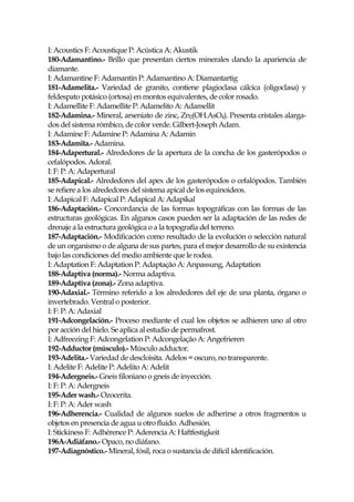 Diccionario geológico | PDF