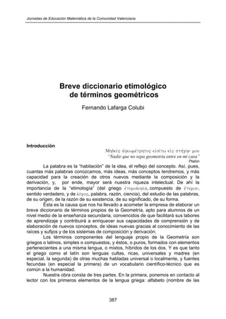 Diccionario geometrico | PDF