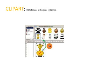 CLIPART:   Biblioteca de archivos de imágenes.
 
