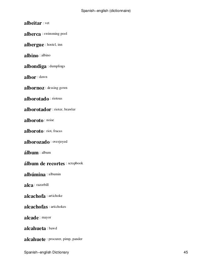 Diccionario Ingles Espanol