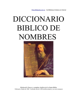 Diccionario nombres biblicos