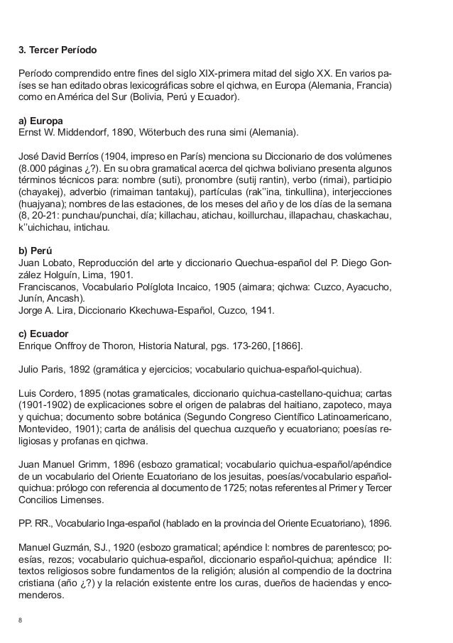 Diccionario Quichua