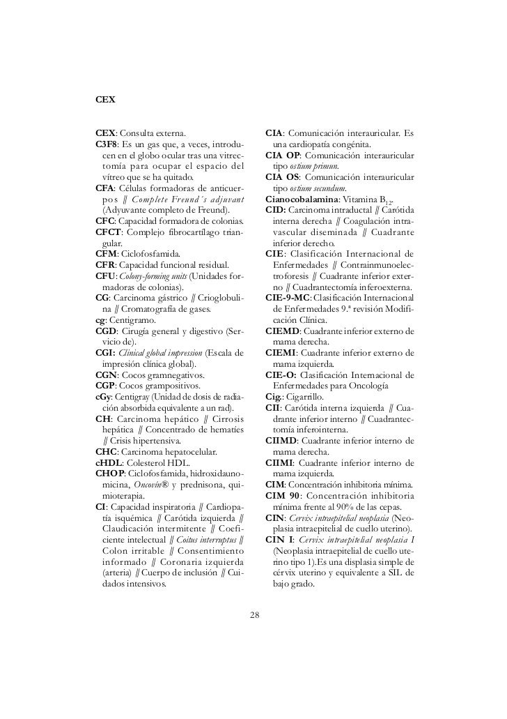 Diccionario de siglas médicas Diccionario de siglas médicas