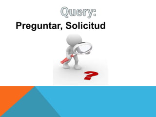 Preguntar, Solicitud
 
