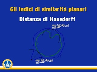 Gli indici di similarità planari
Distanza di Hausdorff

 