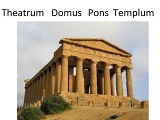 Theatrum Domus Pons Templum
 