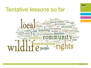 15
Tentative lessons so far
 