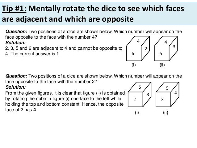 Tips On Cracking Reasoning Questions On Dices Cubes And Cuboids
