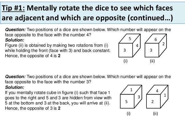 Tips On Cracking Reasoning Questions On Dices Cubes And Cuboids