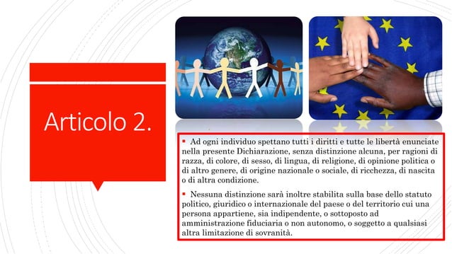Articolo 19 Dichiarazione Universale Dei Diritti Umani Dichiarazione universale dei diritti umani | PPT