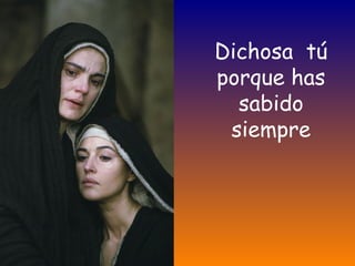 Dichosa tú
porque has
sabido
siempre
 