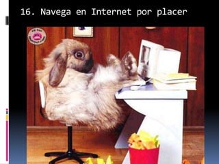 16. Navega en Internet por placer
 