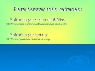 Dichos Refranes | PPT