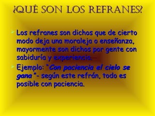 Dichos y refranes | PPT
